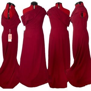 Bridesmaids, Mom of Bride Dress, Formal Wear. Burgundy. Size 14.